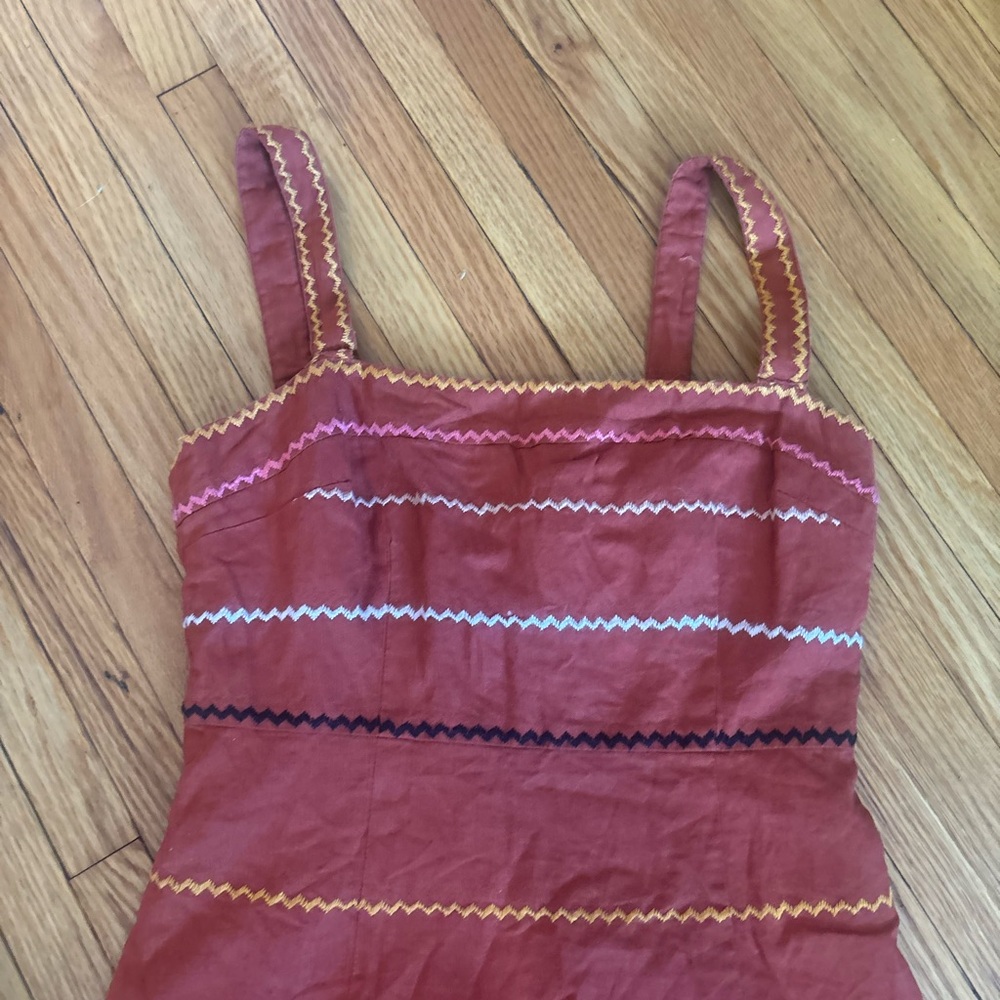 Forever 21 Rust Mini Dress with Multicolor Stripes